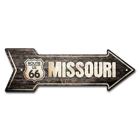 Signmission Missouri 66 2 Arrow Sign Funny Home Decor 18in Wide P-ARROW-999740